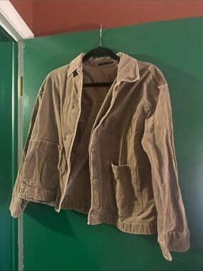 Women’s Casual Corduroy Chore Jacket - Tan